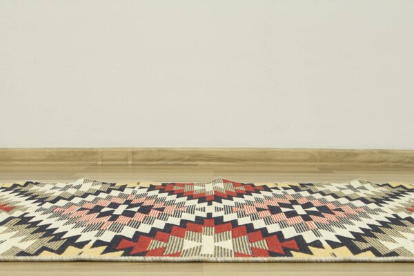 Obojstranný koberec / behúň Kilim Gold Aztecki Etno Romby viacfarebný