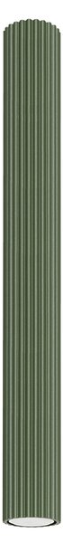 Stropné svietidlo Karbon, 1x olivovo zelené kovové tienidlo, (60 cm)