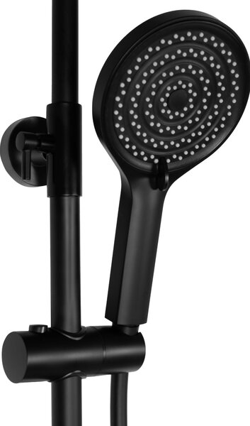 Rea Savio, LED sprchový set s vaňovou výlevkou, čierna, REA-P8410