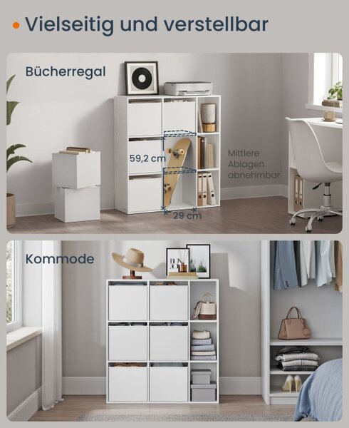 Úložná polica so 6 stohovateľnými boxami LBC199W01