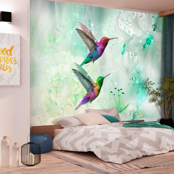 Fototapeta - Farebné kolibríky (zelené) + zadarmo lepidlo - 250x175