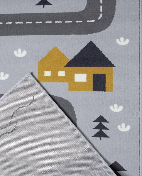 Hanse Home , DOPREDAJ: 80x150 cm Detský koberec Adventures 104535 Grey/mustard, 80x150, šedá, detská izba