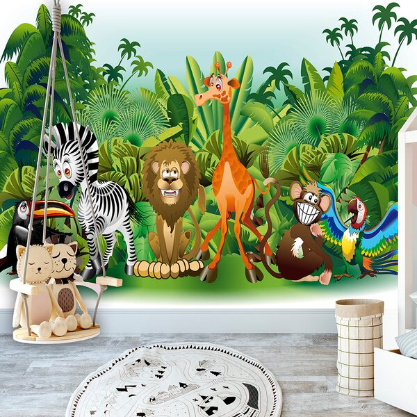 Samolepiaca fototapeta - Zvieratá v džungli 245x175