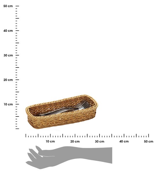 Košík na príbor Kiri, 28x12x6 cm
