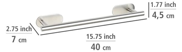 Matný nástenný antikoro držiak na uteráky Wenko Orea Turbo-Loc®