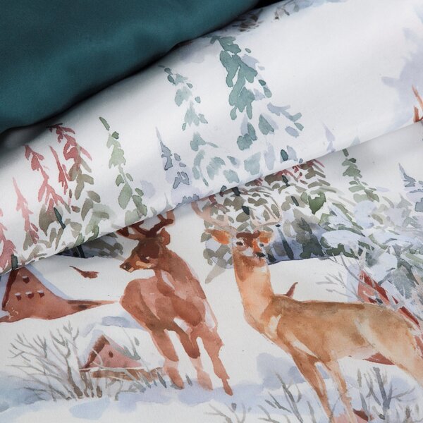 VIANOČNÉ OBLIEČKY Z MIKROVLÁKNA FAIRYLAND 200X220 CM, 2 KS 70X80 CM VZOROVANÉ