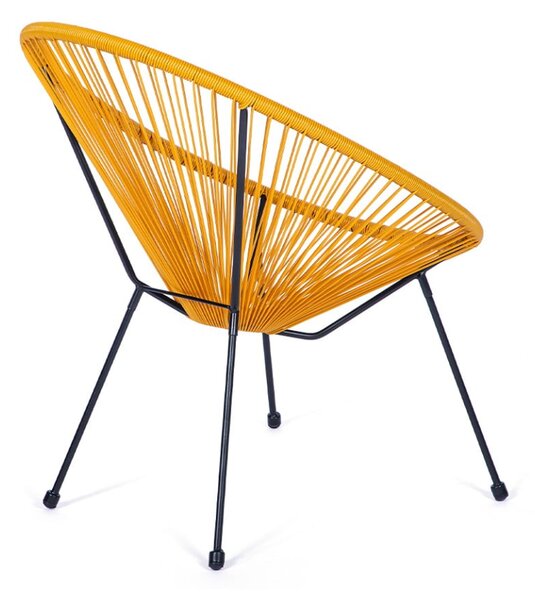 Žlté kovové/plastové záhradné kreslo Avocado Comfort – Selection
