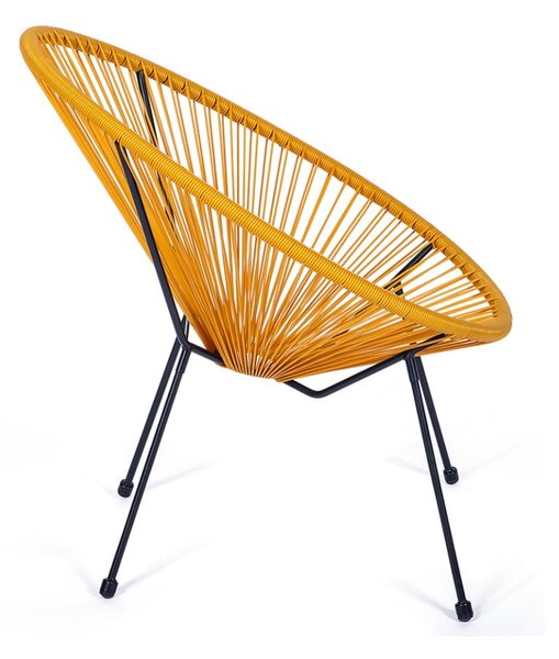 Žlté kovové/plastové záhradné kreslo Avocado Comfort – Selection