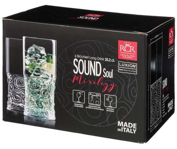 RCR SOUND SOUL POHÁR NA VODU 350ML SADA 6KS