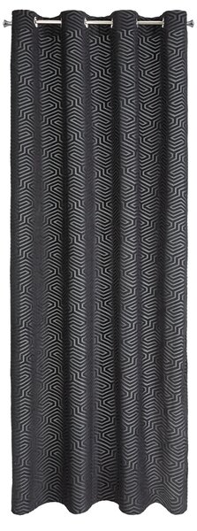 ZÁVES NA KRÚŽKOCH PIERRE CARDIN INGA 140X250 CM ČIERNA