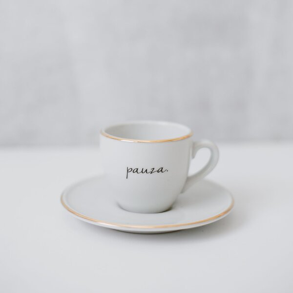 Šálka na espresso s podšálkou Pauza 90 ml, 0,09 l