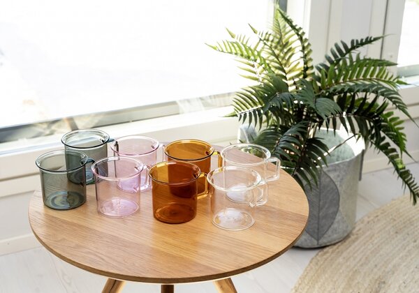 Muurla Hrnček Glass 0,35l, jantárový