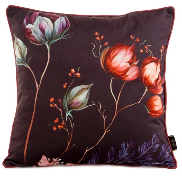 DEKORAČNÁ OBLIEČKA NA VANKÚŠ VELVET 130 45X45 CM KVETY