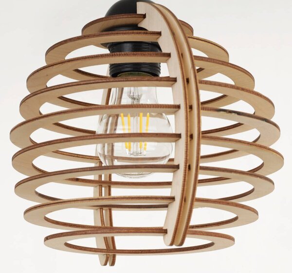 Nástenné svietidlo Timber, 1x drevené tienidlo, kf, n