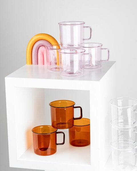 Muurla Hrnček Glass 0,35l, jantárový