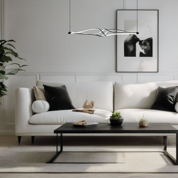 Závesné LED svietidlo Twister, 1x LED 56w, 4000k, b