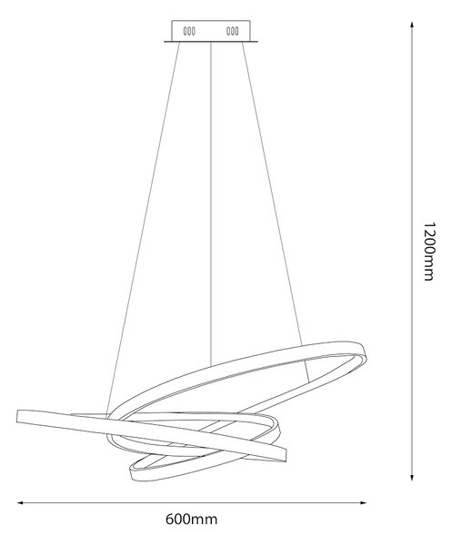Závesné LED svietidlo Empoli, 1x LED 55w, 4000k, b