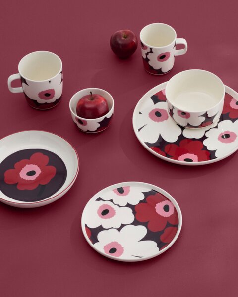 Marimekko Hrnček Oiva Unikko 0,25l, slivkovo-brusnicový