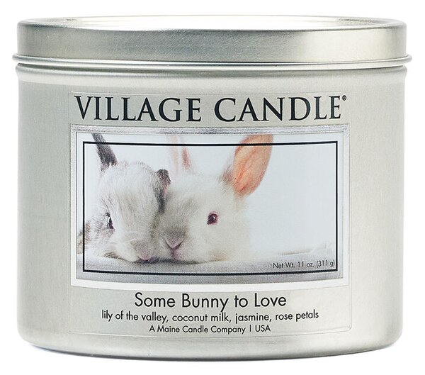 Village candle Vonná sviečka Zajačikovia - Konvalinka, Kokosové mlieko & Jazmín, malá