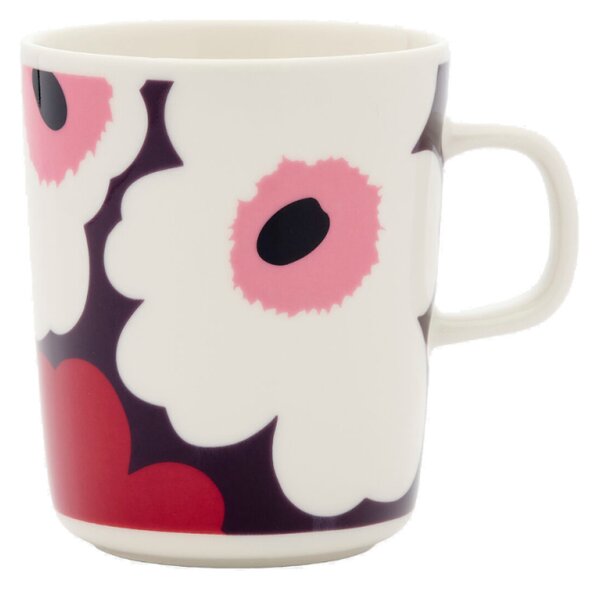 Marimekko Hrnček Oiva Unikko 0,25l, slivkovo-brusnicový