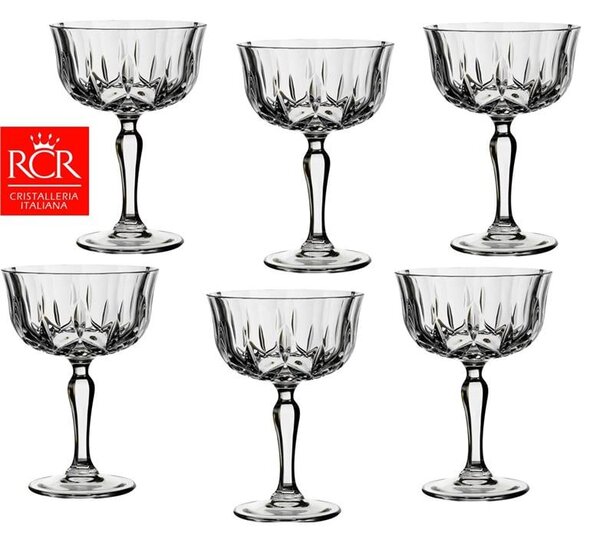 RCR OPERA POHÁR NA ŠAMPANSKÉ PLOCHÝ 240ML SADA 6 KS