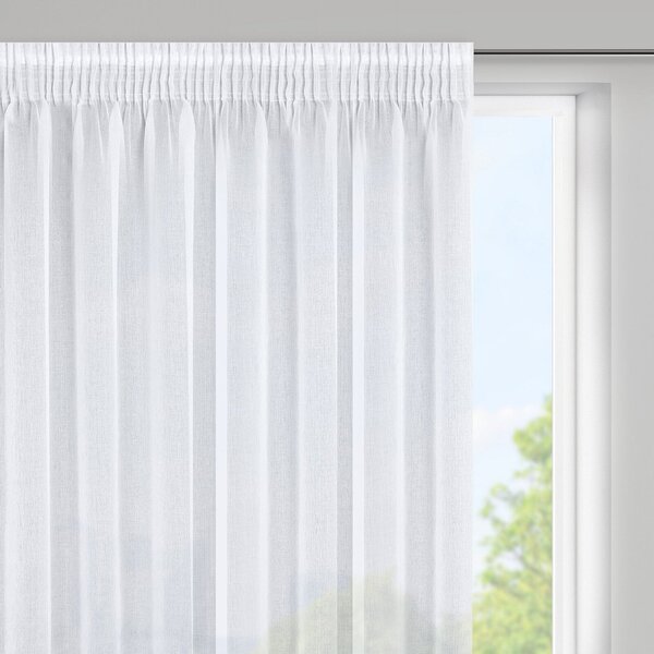 ZÁCLONA NA PÁSKE ELPIDIA 350X150 CM BIELA