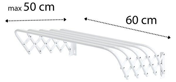Erga Model 103 super, nástenný rozkladací sušiak bielizne 60,5x9x15 cm, biela, ERG-SEP-10SUSHARSUP60
