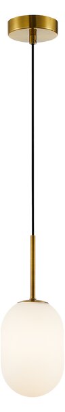 Závesné svietidlo Alias, 1x biele sklenené tienidlo, (fi 12cm), g