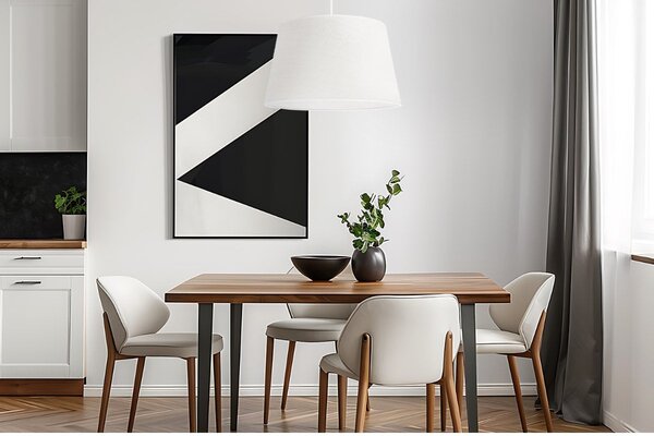 Závesné svietidlo Juta, 1x biele jutové tienidlo, (fi 44cm), w