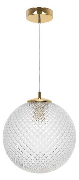 Závesne svietidlo Cannes, 1x číre sklenené tienidlo (fi 25 cm), G