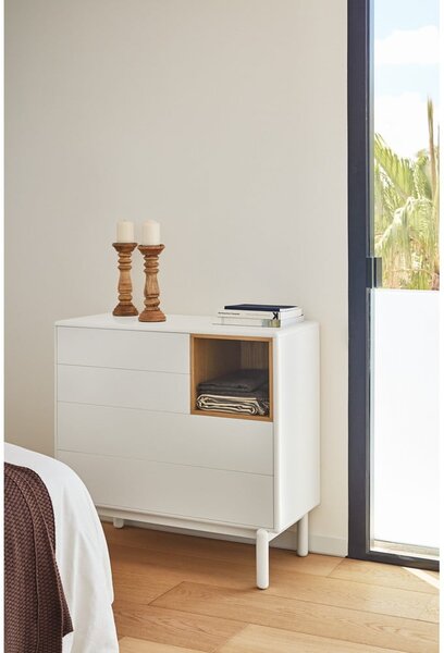 Krémovobiela komoda 90x90x40 cm Corvo – Teulat