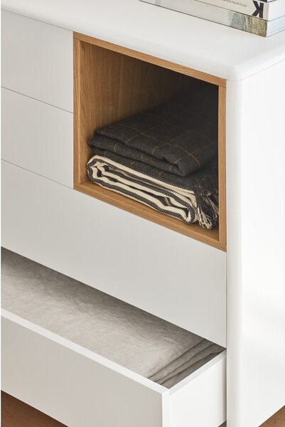 Krémovobiela komoda 90x90x40 cm Corvo – Teulat