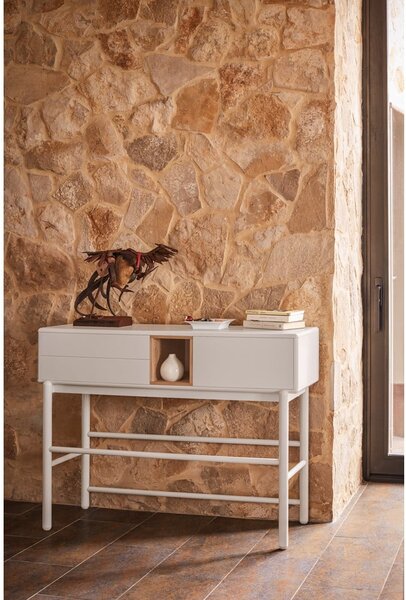 Krémovobiely konzolový stolík 35x120 cm Corvo – Teulat