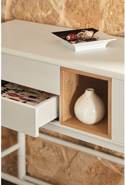 Krémovobiely konzolový stolík 35x120 cm Corvo – Teulat