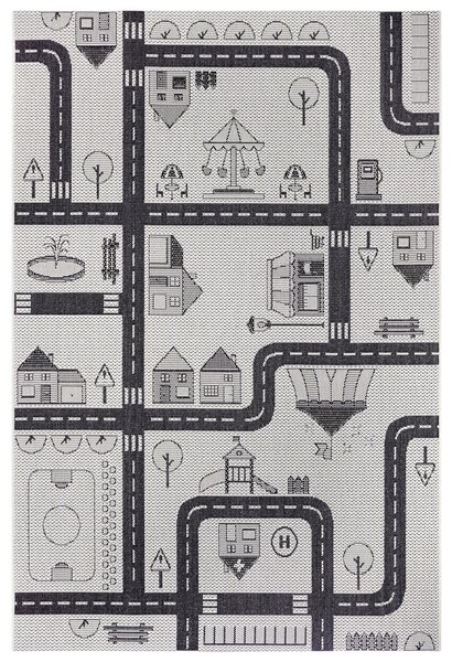 Hanse Home Collection koberce Detský kusový koberec Flatweave Kids rugs 104875 Cream / Black - 120x170 cm