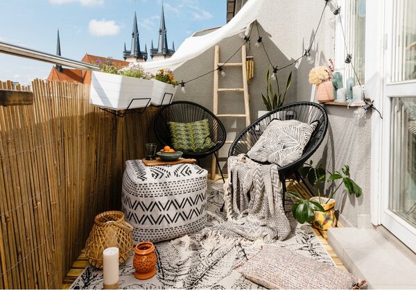 Čierne kovové/plastové záhradné kreslo Avocado Comfort – Selection