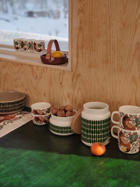 Marimekko Servírovacia nádoba Oiva, tehlová / malá