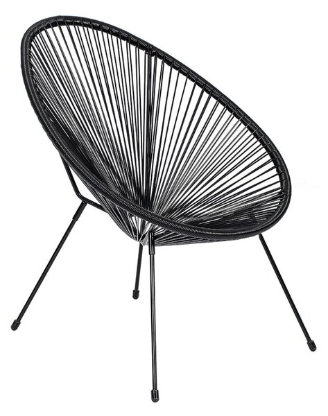 Čierne kovové/plastové záhradné kreslo Avocado Comfort – Selection