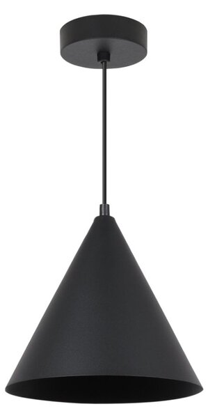 Závesné svietidlo Soho, 1x čierne kovové tienidlo, (fi 25cm)