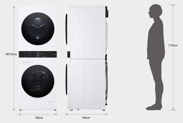 LG WT1210WWF + darčeková poukážka do Teta drogéria - Pracia veža práčka + sušička
