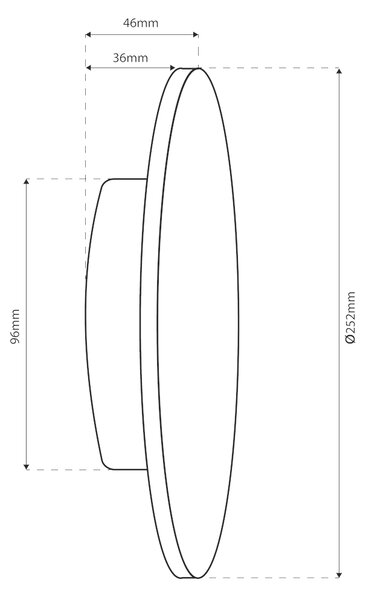 Exteriérové nástenné LED svietidlo Disk, 1x LED 18w, CCT, čierna