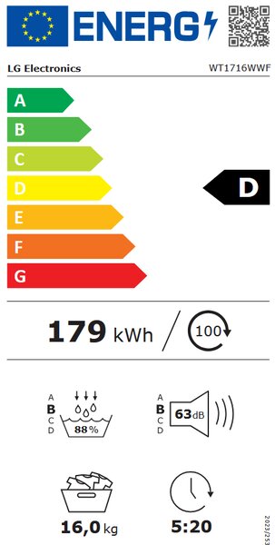 LG WT1716WWF + darčeková poukážka do Teta drogéria - Pracia veža práčka + sušička