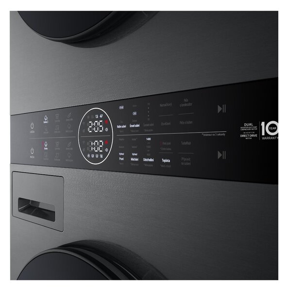 LG WT1210BBF WT1210BBF.APBQKCZ + darčeková poukážka do Teta drogéria WT1210BBF.APBQKCZ - Pracia veža práčka + sušička