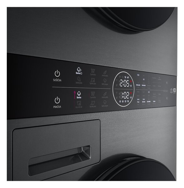 LG WT1210BBF WT1210BBF.APBQKCZ + darčeková poukážka do Teta drogéria WT1210BBF.APBQKCZ - Pracia veža práčka + sušička