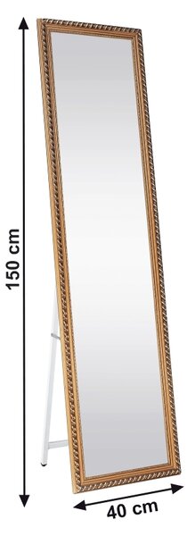 Stojace zrkadlo Laval - hnedá
