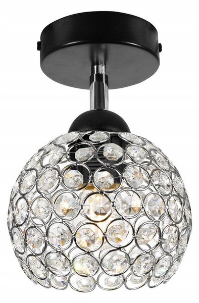 Bodové svietidlo Crystal, 1x strieborné krištáľové tienidlo, (výber z 2 farieb konštrukcie - možnosť polohovania)