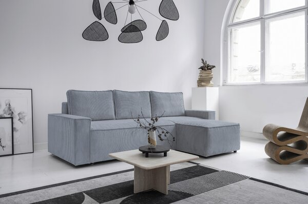 ROHOVÁ SEDAČKA, textil, svetlosivá MID.YOU - Sedačky, Online Only