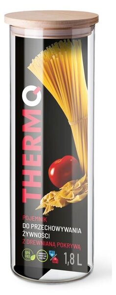 THERMO NÁDOBA NA POTRAVINY S DREVENÝM VEKOM 1,8L