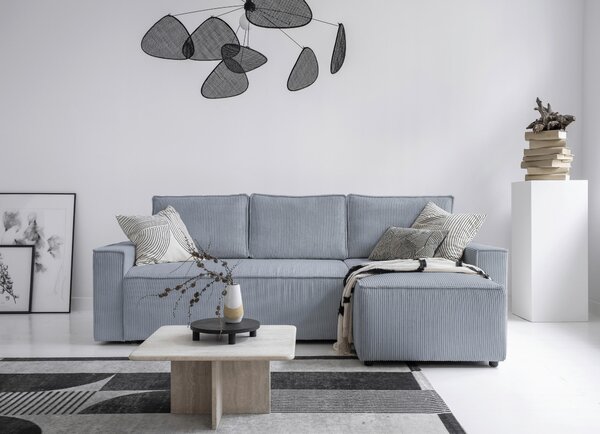 ROHOVÁ SEDAČKA, textil, svetlosivá MID.YOU - Sedačky, Online Only