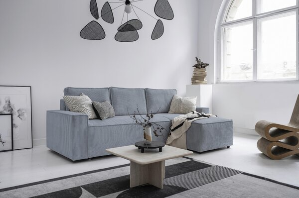 ROHOVÁ SEDAČKA, textil, svetlosivá MID.YOU - Sedačky, Online Only